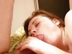 masturbation, russe, amateur, fellation, ejaculation-sur-le-corps, hirondelle, point-de-vue, brunette, bite, taquinerie