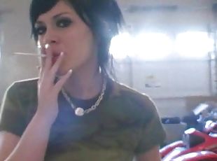 amateur, webcam, fumando