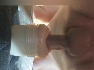 Fleshlight fuck underneath view