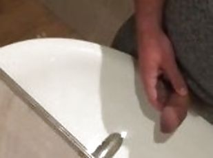 Pissing in a public sink