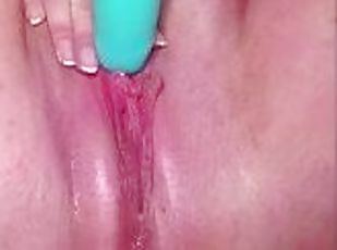 klitta, masturbation, orgasm, fitta-pussy, kvinnligt-sprut, amatör, leksak, massage, fingerknull, dubbel