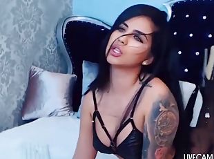 onani, strømpebukse, babes, undertøy, webkamera, alene, nylon, privat, tattoo, bh