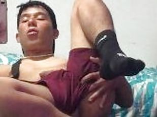 asiático, masturbación, amateur, gay, webcam, fetichista, a-solas, gay-joven