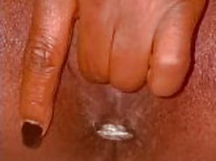 masturbation, orgasm, fitta-pussy, kvinnligt-sprut, mörkhyad, sprut, vått