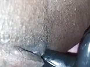 clito, masturbation, amateur, mature, ébène, jouet, massage, belle-femme-ronde, solo