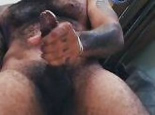 masturbation, amateur, ejaculation-sur-le-corps, ébène, énorme-bite, branlette, black, brésil, ejaculation, solo