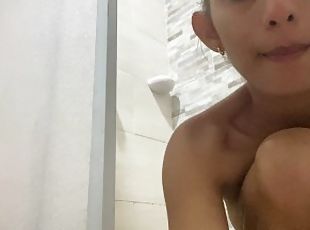 baignade, masturbation, amateur, ados, maison, doigtage, petite, douche, solo, salle-de-gym