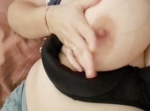 gros-nichons, masturbation, chatte-pussy, amateur, milf, jouet, belle-femme-ronde, seins, solo, brunette