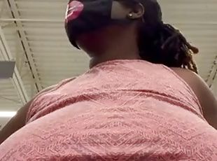 Nookiescookies showing off her nipples in Walmart