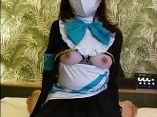 orgasme, amateur, japonais, anime, petits-seins