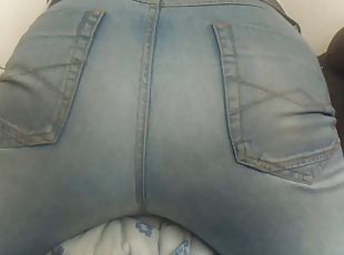 européenne, euro, webcam, bout-a-bout, jeans