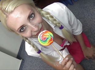 pussy, amatør, anal, blowjob, cumshot, pov, pigtail, facial, blond, knulling-fucking