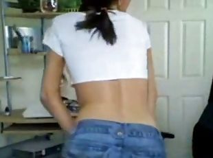 amateur, adolescente, webcam, morena, calientapollas