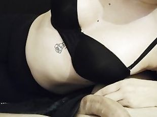 amateur, babes, ejaculation-sur-le-corps, branlette, couple, ejaculation, tchèque, brunette, tatouage