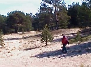 en-plein-air, amateur, ados, hardcore, couple, horny, forêt, réalité