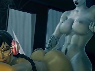 Futa Widowmaker Fucking D.Va&#039;s Plump Ass