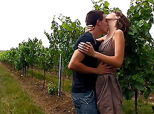 Hot Vineyard Sex With a Teen Brunette