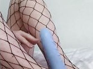 russo, amador, mulher-madura, adolescente, punheta, pés, meias, excitante, rede-de-pesca, dildo