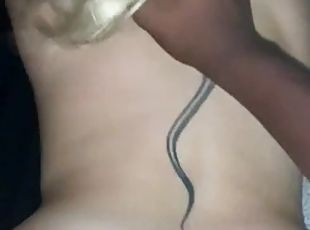 estilo-cão, amador, ébona, interracial, preto, bbw, puta-slut, pov, loira, rabo