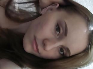 masturbation, chatte-pussy, amateur, bas, naturel, solo, rasé, brunette, en-nylon