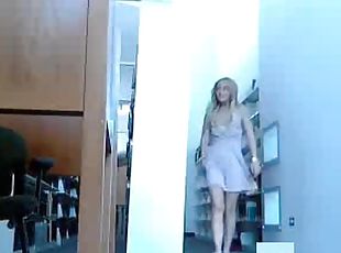 masturbation, en-plein-air, public, chatte-pussy, jouet, blonde, webcam, gode, solo