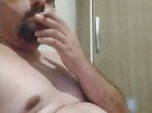 masturbación, amateur, gay, paja, brasil, a-solas, fumando