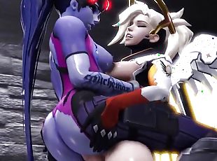 Overwatch Futa Mercy Bussy Drilling Widowmaker