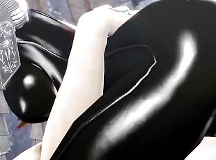 horny, hentai, latex, cow-girl