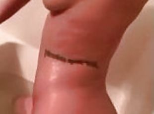 gros-nichons, masturbation, orgasme, amateur, babes, blonde, parfait, solo, réalité, tatouage