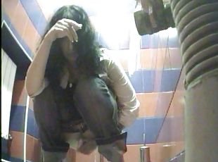 urina, ragazze-giovani, videocamera, voyeur