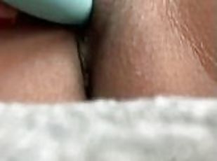 masturbation, chatte-pussy, amateur, ébène, jouet, black, point-de-vue, ejaculation, solo