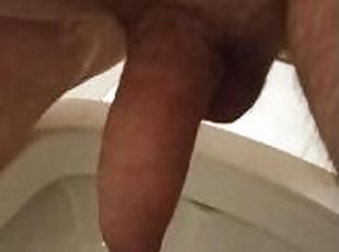 masturbation, pisser, amateur, maison, toilette, solo, bite