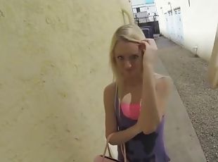 cumshot, tonåring, hardcore, slyna, pov, blond