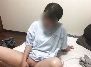 asiatisk, onani, amatør, skønheder, japans, fingering, universitet, solo