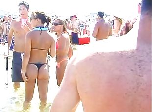 brille, im-freien, partei, dilettant, strand, bikini, wirklichkeit