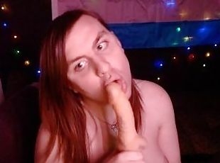 Sloppy Bj With My Dildo