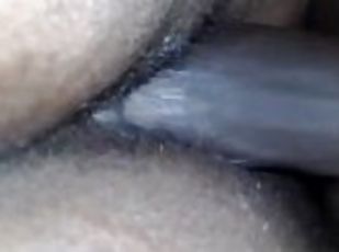 vagina-pussy, amatir, dewasa, creampie-ejakulasi-di-dalam-vagina-atau-anus-dan-keluarnya-tetesan-sperma, hitam, sudut-pandang, penis