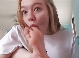 Blonde Teen Feet Self Worship