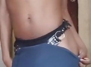 masturbação, transsexual, amador, anal, ébona, adolescente, preto, gozando, dildo, rabo