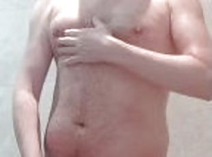 baignade, masturbation, orgasme, amateur, énorme-bite, gay, branlette, douche, solo, bite