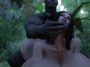 al-aire-libre, negra-ebony, interracial, negra, regordeta-chubby, trío, zorra-slut, cachonda, hentai, 3d