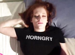 gros-nichons, levrette, chatte-pussy, amateur, fellation, énorme-bite, hardcore, couple, rousse, point-de-vue