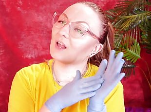 Asmr Video with Medical Nitrile Gloves arya Grander