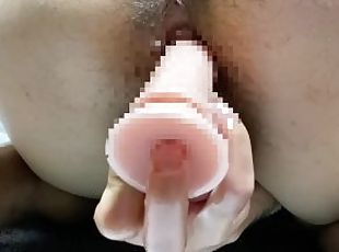 asiatisk, masturbation, amatör, japansk, dildo, ensam