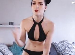 pornstar, webcam, drôle, solo