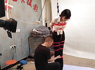 asiatisk, japans, bdsm, fetish, kinesisk, bondage, dominans, brunette, femidom