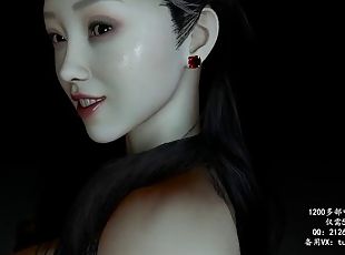 asiatique, ados, hardcore, anime, 3d, chinoise, brunette