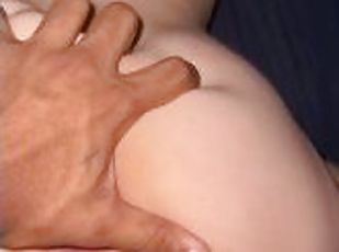 cul, levrette, chatte-pussy, amateur, énorme-bite, interracial, ados, black, point-de-vue, assez