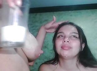 amateur, lesbienne, webcam, fétiche, lait, en-lactation