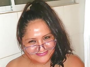 ligo, malaking-suso, baguhan, milf, latina, kamera, bbw, maninilip, tagapag-alaga-ng-bata, ligo-shower